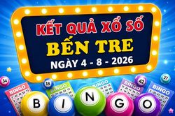 XSBTR 4/8 - Kết quả xổ số Bến Tre hôm nay thứ Ba ngày 4/8/2026