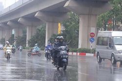Bắc Bộ tiếp tục mưa rào và rải rác có dông