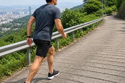 Đi bộ leo dốc hay chạy bộ giúp nam giới tuổi 40 tăng sức mạnh cơ chân hiệu quả?