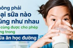 Không phải loại sữa nào cũng như nhau dù cùng được cho phép dùng trong bữa ăn học đường