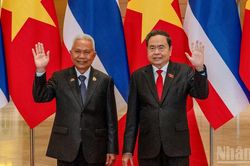 [Ảnh] Chủ tịch Quốc hội Trần Thanh Mẫn hội đàm với Chủ tịch Quốc hội kiêm Chủ tịch Hạ viện Vương quốc Thái Lan Sophon Zaram