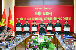Bộ tư lệnh 86 sơ kết 1 năm triển khai thực hiện mô hình 'Tin học cho em'