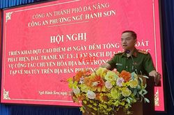 Công an phường Ngũ Hành Sơn ra quân cao điểm 45 ngày đêm phòng, chống ma túy