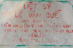 Manh mối quan trọng từ bia đá khắc tên 'Liệt sỹ Lê Văn Quế'