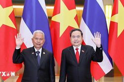 Chủ tịch Quốc hội Trần Thanh Mẫn đón và hội đàm với Chủ tịch Quốc hội kiêm Chủ tịch Hạ viện Thái Lan