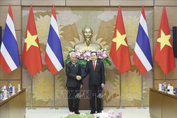 Chủ tịch Quốc hội Trần Thanh Mẫn đón và hội đàm với Chủ tịch Quốc hội kiêm Chủ tịch Hạ viện Vương quốc Thái Lan