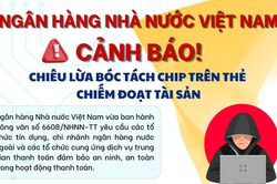 [Infographic] Ngân hàng Nhà nước cảnh báo chiêu lừa bóc tách chip trên thẻ chiếm đoạt tài sản