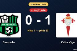 TRỰC TIẾPTrực tiếp Sassuolo vs Celta Vigo: Celta Vigo mở tỷ số
