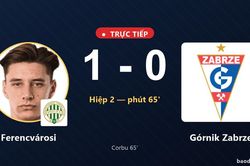 TRỰC TIẾPTrực tiếp Ferencv&aacute;rosi vs G&oacute;rnik Zabrze: Ferencv&aacute;rosi mở tỷ số