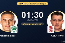TRỰC TIẾPTrực tiếp Panathinaikos vs CSKA 1948: Đội h&igrave;nh xuất ph&aacute;t