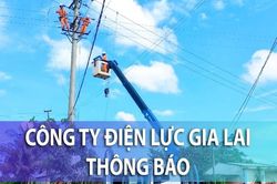 Công ty Điện lực Gia Lai thông báo kế hoạch tạm ngừng cung cấp điện từ ngày 5 đến 11-8