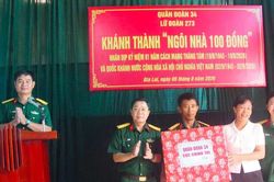 Lữ đoàn 273 bàn giao 'Ngôi nhà 100 đồng' tặng gia đình quân nhân