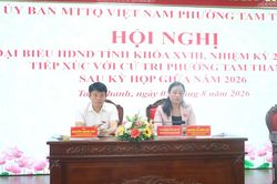 Đại biểu HĐND tỉnh tiếp xúc cử tri phường Tam Thanh sau kỳ họp giữa năm 2026