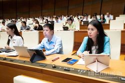 Đại biểu Quốc hội tỉnh tiếp tục tham gia g&oacute;p &yacute; v&agrave;o c&aacute;c dự &aacute;n luật