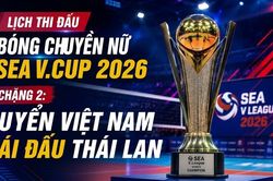 Lịch thi đấu bóng chuyền nữ SEA V.Cup 2026 chặng 2: Tuyển Việt Nam tái đấu Thái Lan