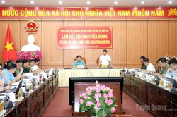 Đoàn công tác Ban Chỉ đạo Phòng thủ dân sự quốc gia làm việc với tỉnh Tuyên Quang về công tác phòng, chống thiên tai