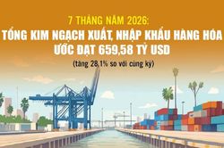 Infographics: Tổng kim ngạch xuất, nhập khẩu hàng hóa cả nước đạt 659,58 tỷ USD