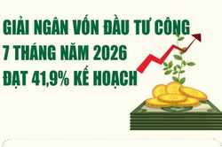 Infographics: 7 tháng, giải ngân vốn đầu tư công cả nước đạt 425.312 tỷ đồng