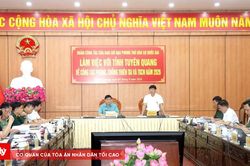 Ban Chỉ đạo Phòng thủ dân sự quốc gia kiểm tra công tác phòng, chống thiên tai tại Tuyên Quang