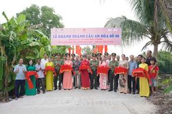 Khánh thành cầu giao thông nông thôn An Hòa 6 tại xã Đá Bạc