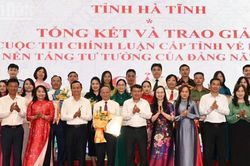 Hà Tĩnh khen thưởng 25 tác phẩm đạt giải Cuộc thi chính luận bảo vệ nền tảng tư tưởng của Đảng