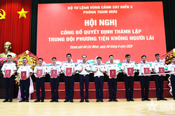 Bộ tư lệnh V&ugrave;ng Cảnh s&aacute;t biển 3 th&agrave;nh lập Trung đội Phương tiện kh&ocirc;ng người l&aacute;i