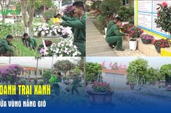 Doanh trại xanh giữa v&ugrave;ng nắng gi&oacute;