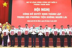 V&ugrave;ng Cảnh s&aacute;t biển 3 th&agrave;nh lập Trung đội Phương tiện kh&ocirc;ng người l&aacute;i