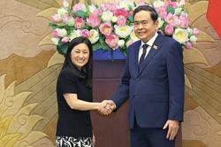 Chủ tịch Quốc hội Trần Thanh Mẫn tiếp t&acirc;n Đại sứ Hoa Kỳ tại Việt Nam