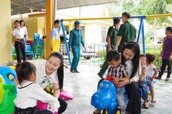 Bộ CHQS tỉnh Quảng Trị bàn giao khu vui chơi cho trẻ mầm non vùng biên