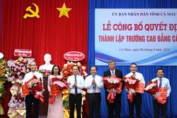 Sáp nhập 4 trường cao đẳng thành Trường Cao đẳng Cà Mau