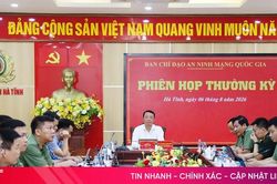 H&agrave; Tĩnh tham gia phi&ecirc;n họp thường kỳ Ban Chỉ đạo An ninh mạng quốc gia