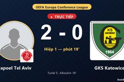 TRỰC TIẾPTrực tiếp Hapoel Tel Aviv vs GKS Katowice: Hapoel Tel Aviv nh&acirc;n đ&ocirc;i c&aacute;ch biệt
