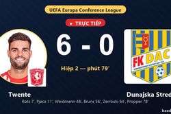 TRỰC TIẾPTrực tiếp Twente vs Dunajska Streda: Twente nới rộng cách biệt 6-0
