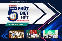 Điểm tin '5 phút biết hết' sáng 6-8: Vòng chung kết Giải bóng đá nhi đồng Cúp Báo và Phát thanh, Truyền hình Đồng Nai - C.P. Việt Nam lần thứ 21 diễn ra từ ngày 6 đến 9-8