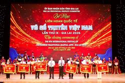 Gia Lai xếp thứ nhất toàn đoàn nội dung quyền thuật và đối kháng