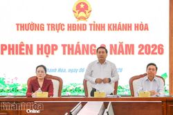 Phiên họp Thường trực HĐND tỉnh Khánh Hòa tháng 8-2026