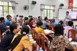 Tập huấn n&acirc;ng cao năng lực về ph&ograve;ng, chống t&aacute;c hại của thuốc l&aacute; tại x&atilde; L&acirc;m Sơn