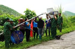 Xây dựng công trình 'Thắp sáng đường biên - đường cờ Tổ Quốc' tại xã Quốc Khánh