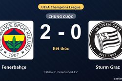 Thống kê trận đấu Fenerbahçe 2-0 Sturm Graz: M. Greenwood tỏa sáng, Fenerbahçe giành trọn 3 điểm
