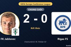FK Jablonec tạo lợi thế, Rīgas FS l&acirc;m v&agrave;o thế bất lợi
