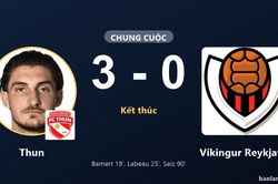 Thun thắng đậm V&iacute;kingur Reykjav&iacute;k tại Stockhorn Arena
