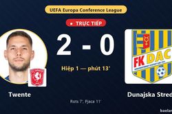 TRỰC TIẾPTrực tiếp Twente vs Dunajska Streda: Twente nh&acirc;n đ&ocirc;i c&aacute;ch biệt
