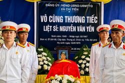 Đón nhận hài cốt liệt sĩ Nguyễn Văn Yến về an táng tại nghĩa trang quê nhà