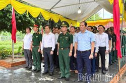 X&atilde; Th&aacute;i H&ograve;a lấy mẫu ADN 6 h&agrave;i cốt liệt sĩ chưa x&aacute;c định danh t&iacute;nh