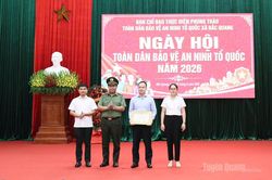 Giám đốc Công an tỉnh Nguyễn Đức Thuận dự Ngày hội Toàn dân bảo vệ an ninh Tổ quốc năm 2026 xã Bắc Quang