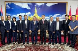 Vinachem báo cáo Bộ trưởng Bộ Công Thương Lào về tiến độ Dự án khai thác và chế biến muối mỏ Kali