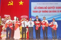 Hợp nhất 4 trường cao đẳng th&agrave;nh Trường Cao đẳng C&agrave; Mau