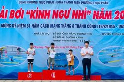 Giải bơi thiếu nhi 'Kình ngư nhí' phường Thục Phán