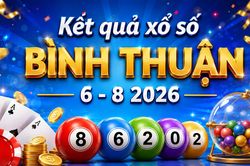 XSBTH 6/8 - Kết quả xổ số Bình Thuận hôm nay 6/8/2026